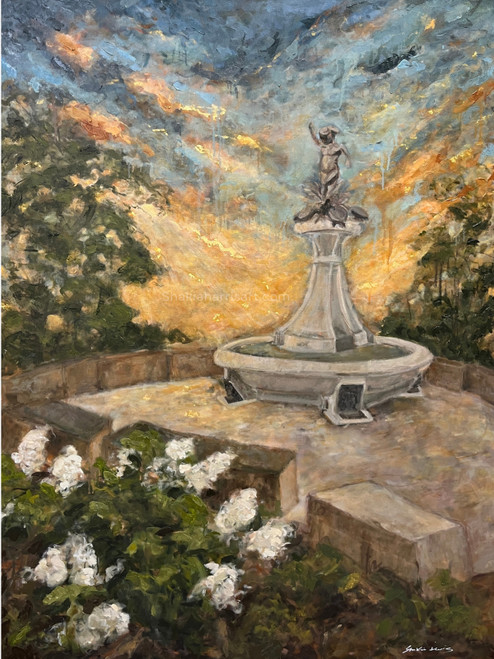 Hogan’s Fountain - Cherokee Triangle Park - Louisville landscape fine art canvas print