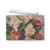 Danielle Wristlet - Cabbage Rose Clutch Bag pink purse white zipper