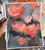 Pink floral canvas print displayed as colorful bedroom wall art