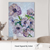 Shop vertical floral wall art featuring oversized lavender and purple flowers. A contemporary botanical canvas print for bedrooms, offices and living spaces.