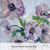 Contemporary purple botanical wall art featuring abstract anemone flowers in lavender, blue and green. A fine art canvas print by Shakia Harris.