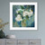 Shop *Fragile Buds In Naked White*, a contemporary floral canvas print featuring expressive white flowers, lush green foliage, and moody blue-green tones. This impressionistic floral wall art brings painterly texture, movement, and sophisticated color into bedrooms, living rooms, dining spaces, offices, and entryways. Created from an original oil painting by Kentucky artist Shakia Harris and available in multiple sizes.