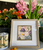 peony bouquet painting, peony framed print shakia harris oil painting in gold frame