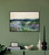 Shop I Want to Wake Up in the Rain, an abstract garden landscape canvas print by Shakia Harris featuring soft blue, green and lavender botanical colors.