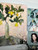 Owed Truths 48x60 textured lemons in vase oil painting