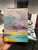 Keep on drifting 5x7 textured landscape oil painting Purple sky ocean