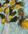 A vibrant lemon tree, tender and determined, rises from a modest vase, its deep green leaves contrasting with the striking yellow of the lemons, each one alive with the freshness of the earth. The tree stands as a symbol of resilience, rooted in the here and now, unburdened by the weight of time.

The background, a soft and fluid gradient of blues, evokes a serene yet expansive sky, suggesting infinite possibilities while keeping the viewer grounded in the immediacy of the moment. The blues create a sense of calmness and clarity, as if the very air around the tree is filled with peaceful stillness.

The contrast between the crisp, almost tangible texture of the lemons and the dreamlike background reinforces the painting’s message: the future is uncertain, but the present—the now—is all we truly control. The play of light across the lemons and leaves, highlighted by delicate and textured brushstrokes, further suggests a quiet celebration of the present's beauty.

This painting reminds us that in the simple, fleeting moments of daily life, there is profound peace. It asks us to stop, breathe, and savor the fruits of today, not burdened by the thoughts of what lies ahead.