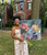put the moment on hold 24x24 oil painting textured black woman blue ball gown peonies dark background shakia harris louisville artist put the moment on hold 24x24 oil painting textured black woman blue ball gown peonies dark background shakia harris louisville artist