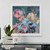 Put the Moment on Hold is a dreamy impressionistic floral figure painting by Shakia Harris featuring a woman in a flowing blue dress seated inside a large pink flower against a serene blue background. Soft brushwork and layered textures blend the female figure with blooming petals, creating an ethereal atmosphere inspired by stillness, reflection, femininity, and emotional escape. This romantic contemporary artwork combines abstract floral elements with figurative painting, offering calming blue and pink tones ideal for luxury interiors, bedrooms, living rooms, and elegant feminine spaces. The painting evokes peace, slow living, quiet beauty, and the feeling of pausing time to savor the present moment.