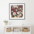 Red and white roses canvas print in a textured, impressionist style with bold brushwork and abstract drips, set against a warm neutral background, perfect statement floral artwork for bedroom, entryway, or gallery wall.