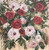 “Don’t Listen to Your Brain” textured canvas print featuring red and white roses in an impressionist style with expressive brushstrokes, paint drips, and layered greenery on a soft neutral background, ideal floral wall art for living room or bedroom decor.