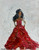 I call the shots 8x10 in abstract portrait oil painting,