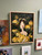 A Golden Whisper -12x16 textured Abstract Portrait Oil Painting - yellow roses & peonies
