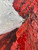 Original 24x30 oil painting, Dance Is the Body's Joy, by Kentucky artist Shakia Harris. Expressive contemporary figurative artwork featuring a woman in a flowing crimson dress with rich palette knife texture. Original fine art available for collectors in Louisville, Lexington, Shelbyville, and surrounding Kentucky communities.