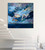 I Forgot How To Breathe, 48x48 textured seascape landscape gallery wrapped abstract oil painting