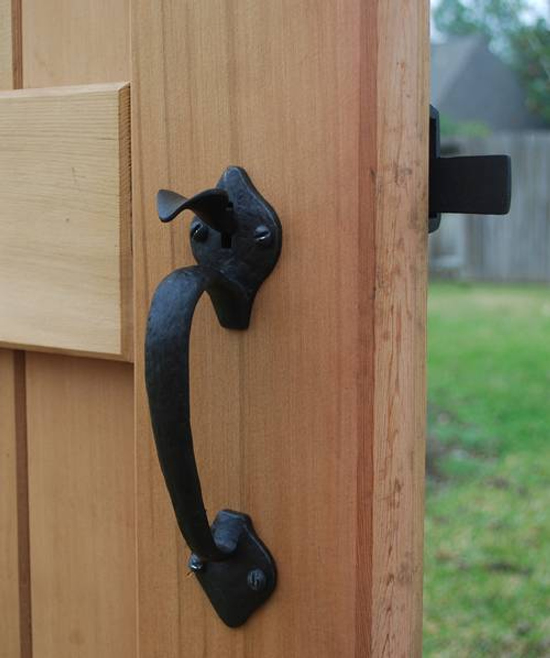 double sided lockable gate latch