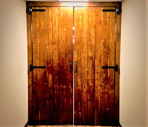 12" Galvanized Steel Heavy Duty Cranked Band Strap Hinges (Pair