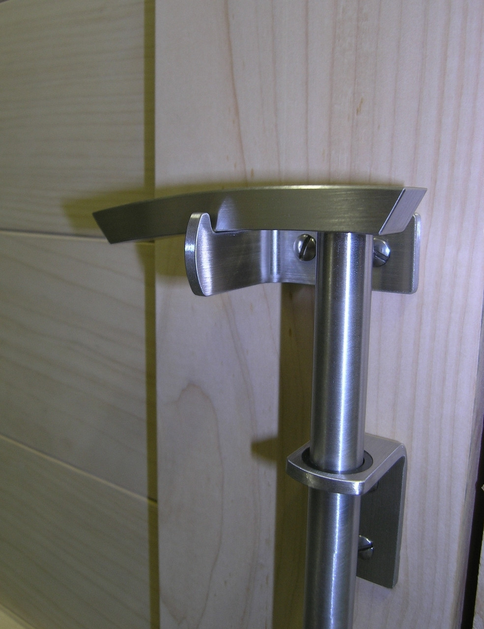 18" Marine Grade 316 Brushed Stainless Steel Contemporary Cane Bolt