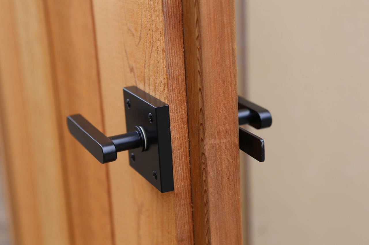 Oval Contemporary Gate Latch In Satin Black By 360 Yardware