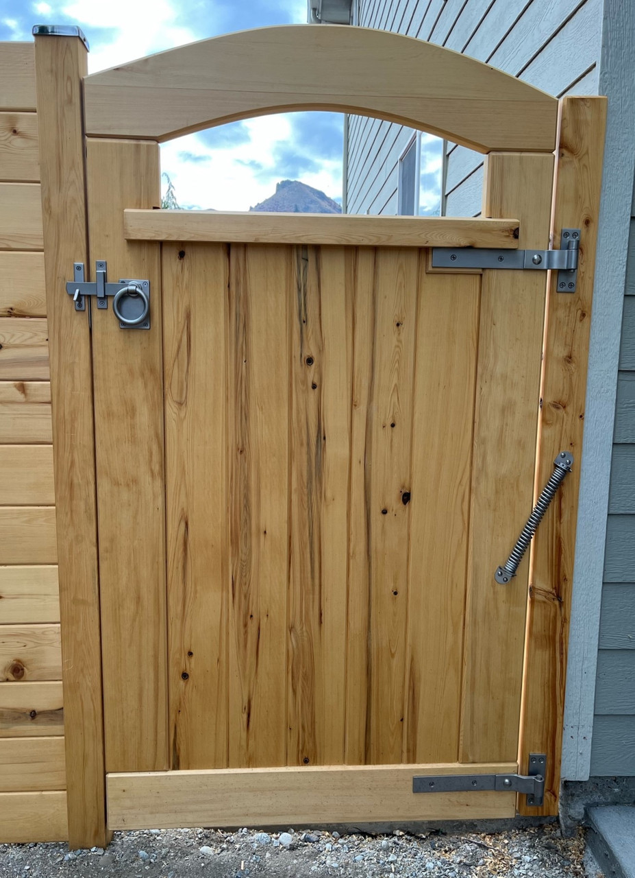 Snug Cottage [1400-316] Stainless Steel Exterior Gate Stop - L Shape -  Natural Satin Finish - 1 Stop Surface