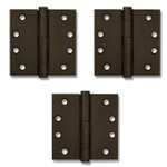 4-1/2" Button Tip Solid Bronze Heavy Duty Template Hinges (3 Hinges) - Dark Bronze Finish 4-1/2" Button Tip Solid Bronze Heavy Duty Template Hinges (3 Hinges) - Dark Bronze Finish
