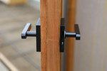 Side profile of Oval Contemporary Gate Latch by 360 Yardware, which can be used with modern, contemporary and mid-century modern style homes. Side profile of Oval Contemporary Gate Latch by 360 Yardware, which can be used with modern, contemporary and mid-century modern style homes.