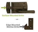 Dark Bronze Contemporary Lever Gate Latch Strike Options Dark Bronze Contemporary Lever Gate Latch Strike Options