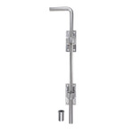 Platinum bronze cane bolt to hold open and hold closed wooden gates. Comes with a cup to hold cane bolt into the ground. Platinum bronze cane bolt to hold open and hold closed wooden gates. Comes with a cup to hold cane bolt into the ground.