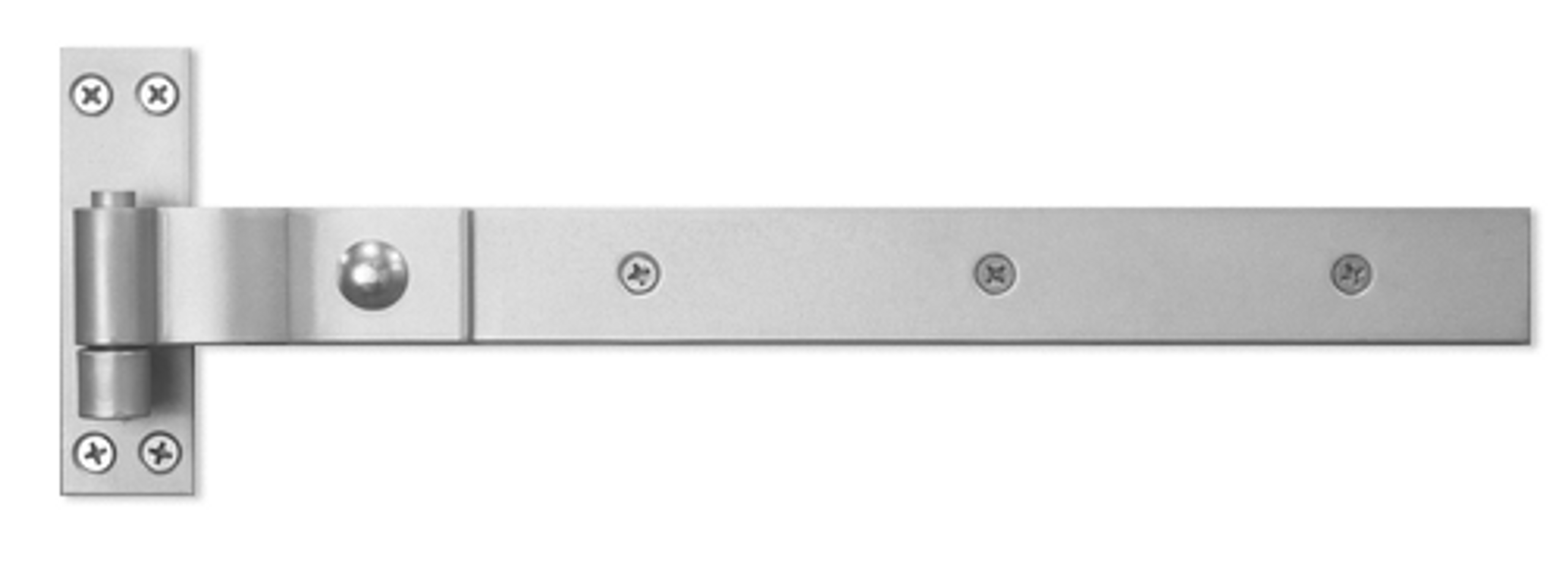 18" Galvanized Steel Heavy Duty Cranked Band Strap Hinges (Pair) Satin Black Finish 360 Yardware