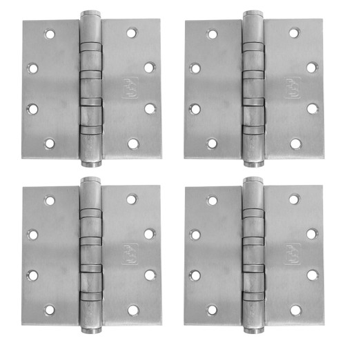 5" Stainless Steel 304 Heavy Duty Ball-Bearing Hinges (4 Hinges) - Stainless Finish