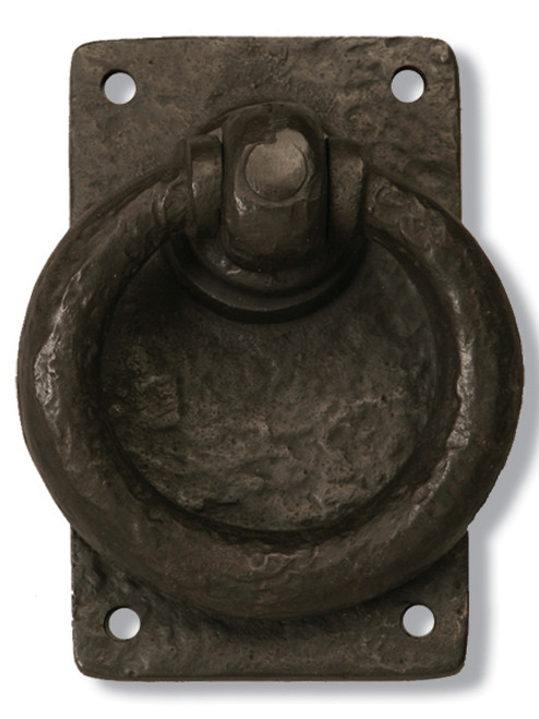 360 Yardware Green with Dark Bronze Ring Handle 60-110 + 17-inch Solid Bronze Arch Band Hinge Dark Bronze Finish 20-317-A