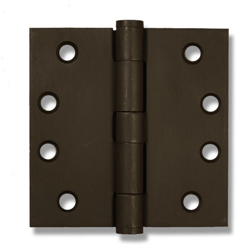 4" Button Tip Solid Bronze Heavy Duty Template Hinge (Sold as Each) - Dark Bronze Finish