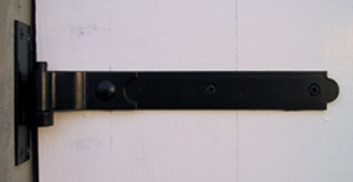Straight/Cranked/Adjustable Black Hook and Band Hinges 12" 18" 24" all fixings 