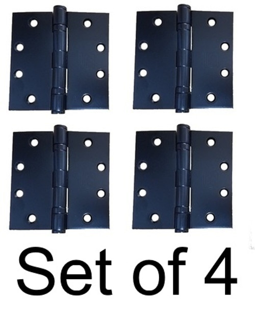 4-1/2" Stainless Steel 304 Heavy Duty Ball-Bearing Hinges (4 Hinges) - Satin Black Finish