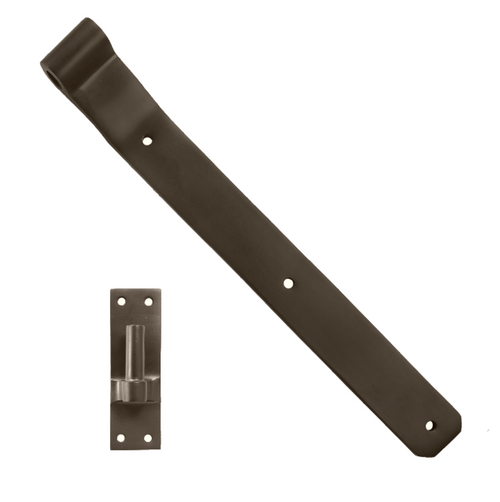 17" Bronze Band Hinge and Pintle Set (Sold as Each) - Espresso Dark Bronze Finish