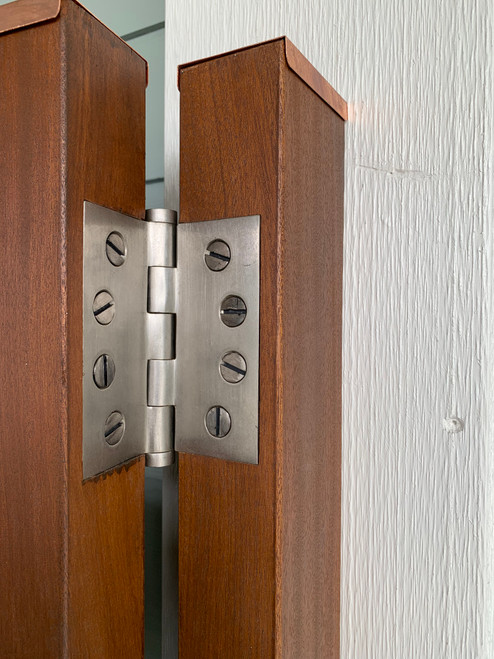 4-1/2" Button Tip Solid Bronze Heavy Duty Hinge (Sold as Each) - Platinum Bronze
