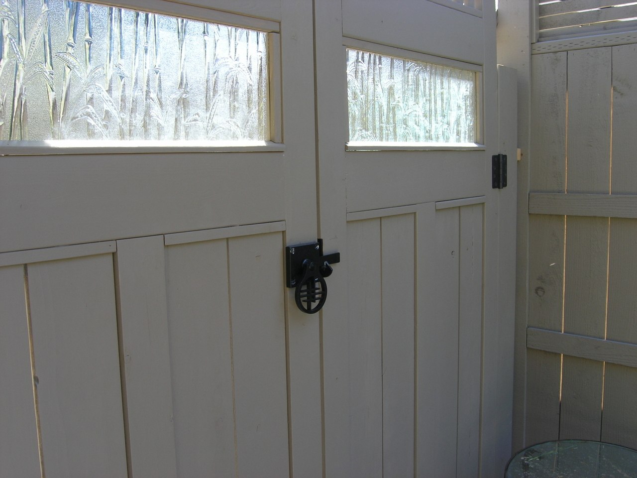 Asian Inspired Design Gate Hardware Package Installed Double Gate