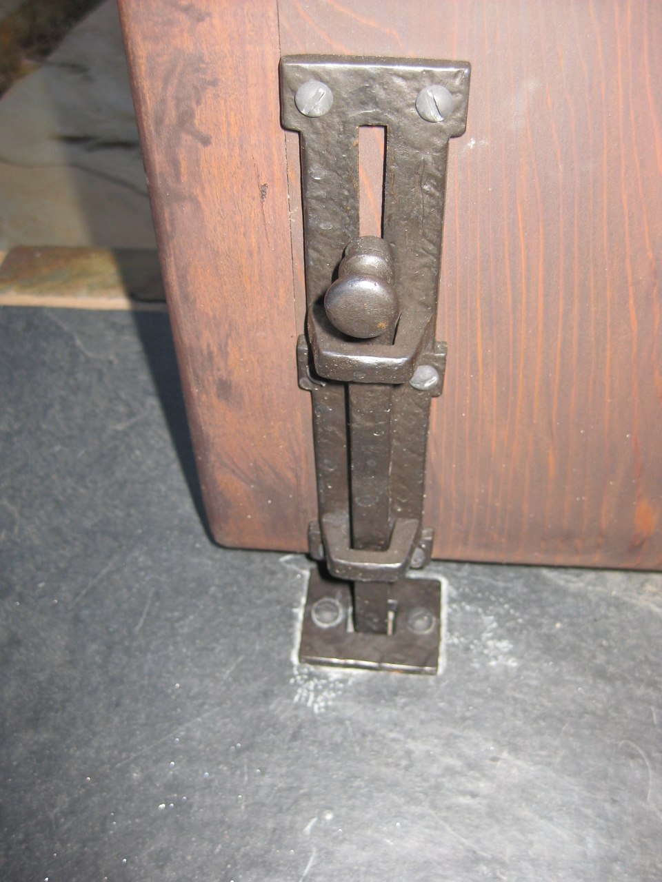 Coastal_Bronze 70 300 vertical Decorative Dark Bronze 6.5 inch Shutter Slide Bolt Shutter Hardware Bolts Accessories Installed