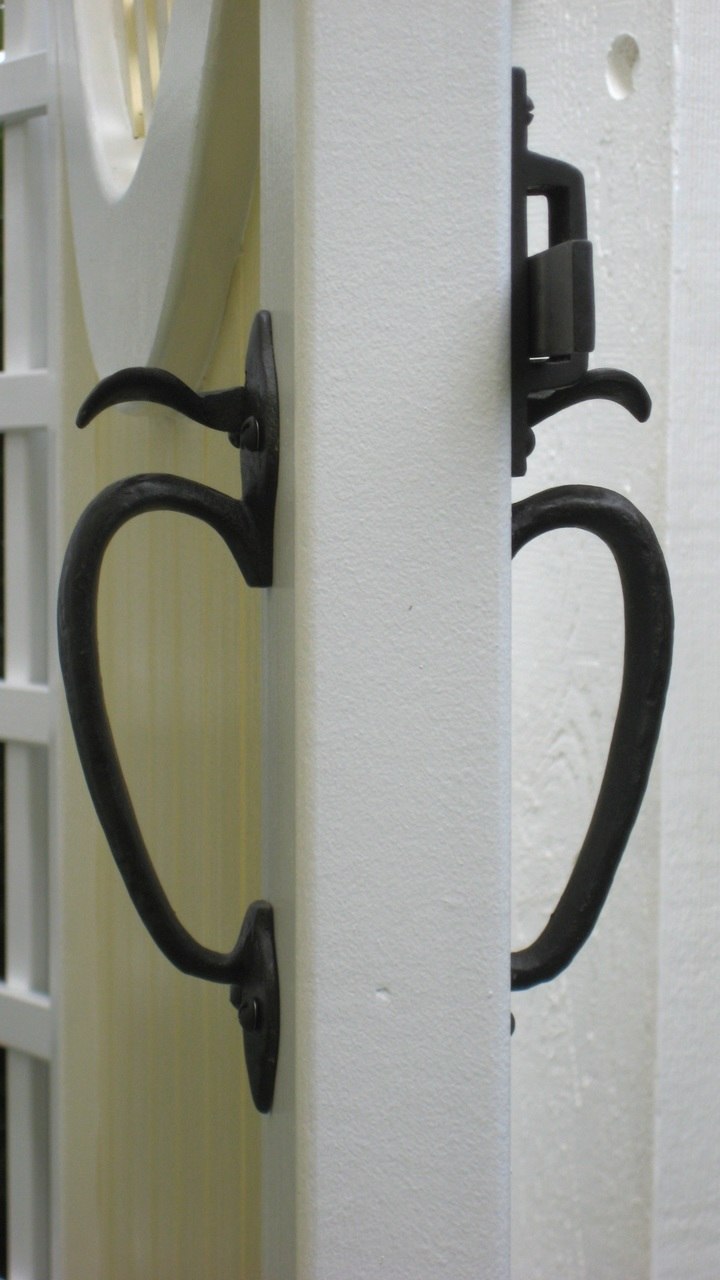 Coastal Bronze Two Sided Thumb Latch On Wooden Gate 40 340 40 330 40 335 40 345
