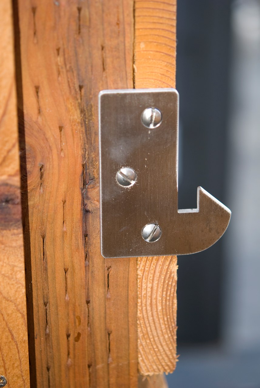 Elise modern stainless steel ring gate latch latch side only elise latching latch installed