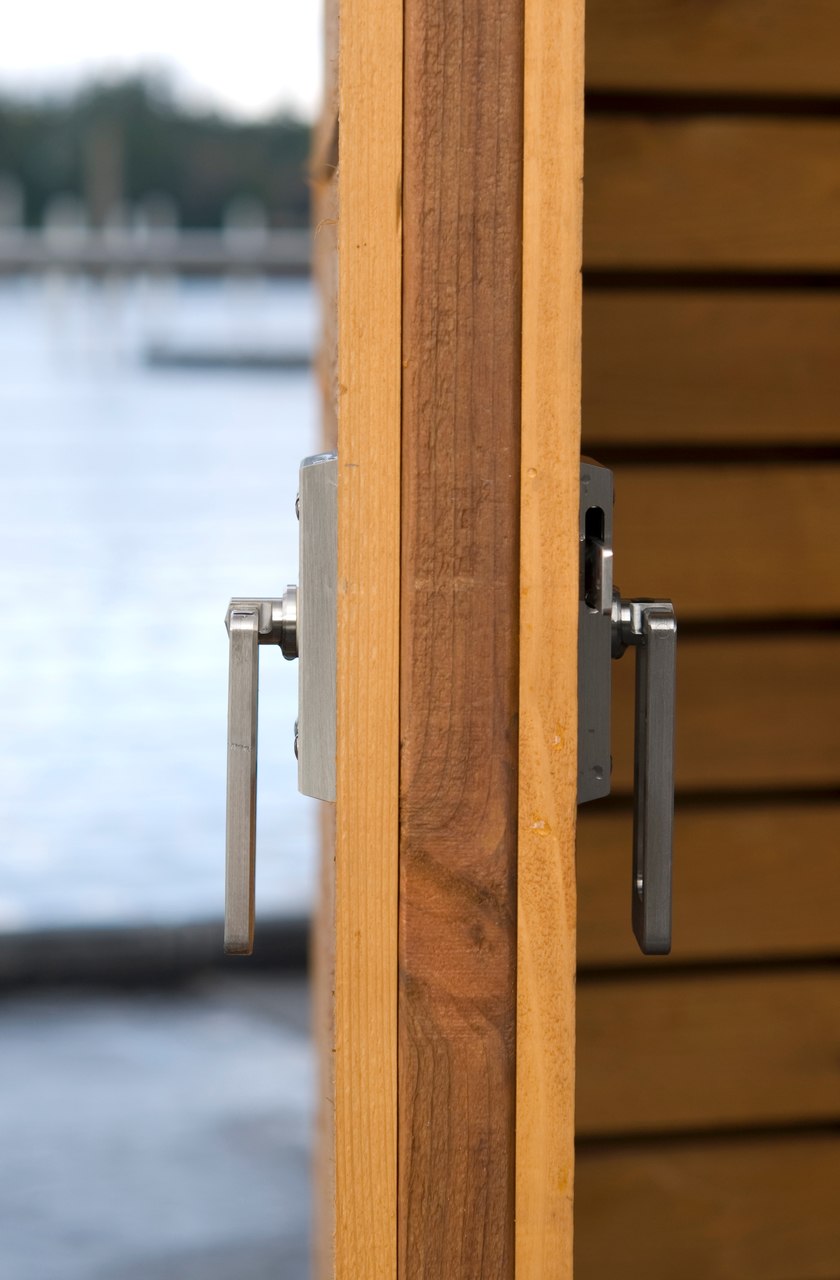 Elise stainless steel gate latch single gate hardware package elise single open installed