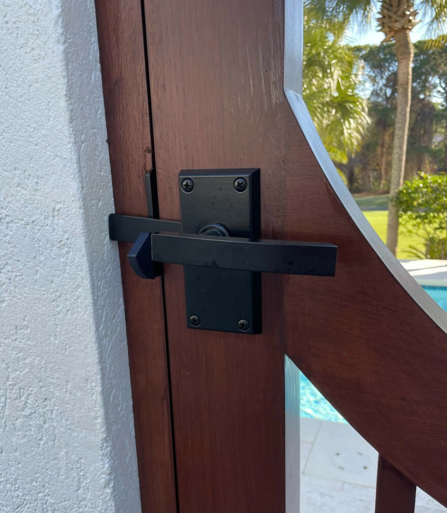 Stainless Steel & Aluminum TwoSided SpringLoaded Gate Latch