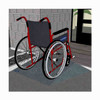 Rubber-Ramp 90mm 1-10 RW Grey-with shown to scale wheelchair Rubber-Ramp 90mm 1-10 RW Grey-with shown to scale wheelchair