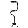 Small Base Quad Walking Stick Stand Aid - Side Profile