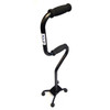 Small Base Quad Walking Stick Stand Aid - Top Right View