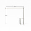 Contenda Toilet Rail 32mm Stainless Toilet Rail L Shape 900 x 800 mm With Directional Support Leg - Dimensions Contenda Toilet Rail 32mm Stainless Toilet Rail L Shape 900 x 800 mm With Directional Support Leg - Dimensions