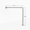 Contenda Toilet Rail 32mm Stainless L Shape 900 x 800 mm - Dimensions
