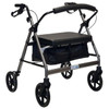 Heavy Duty Extra Wide 8" Wheel Rollator - Titanium