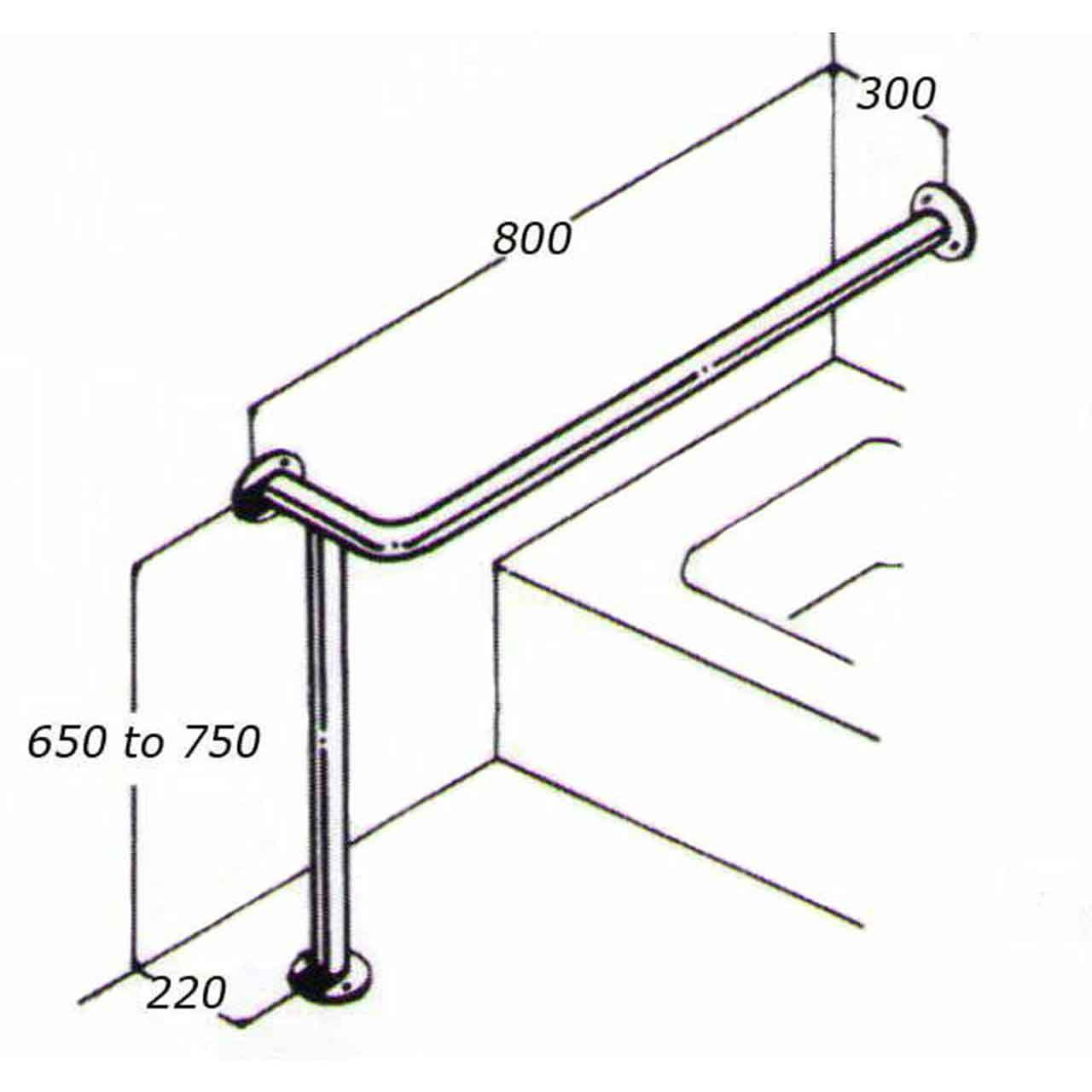 Rails for disabled bathroom