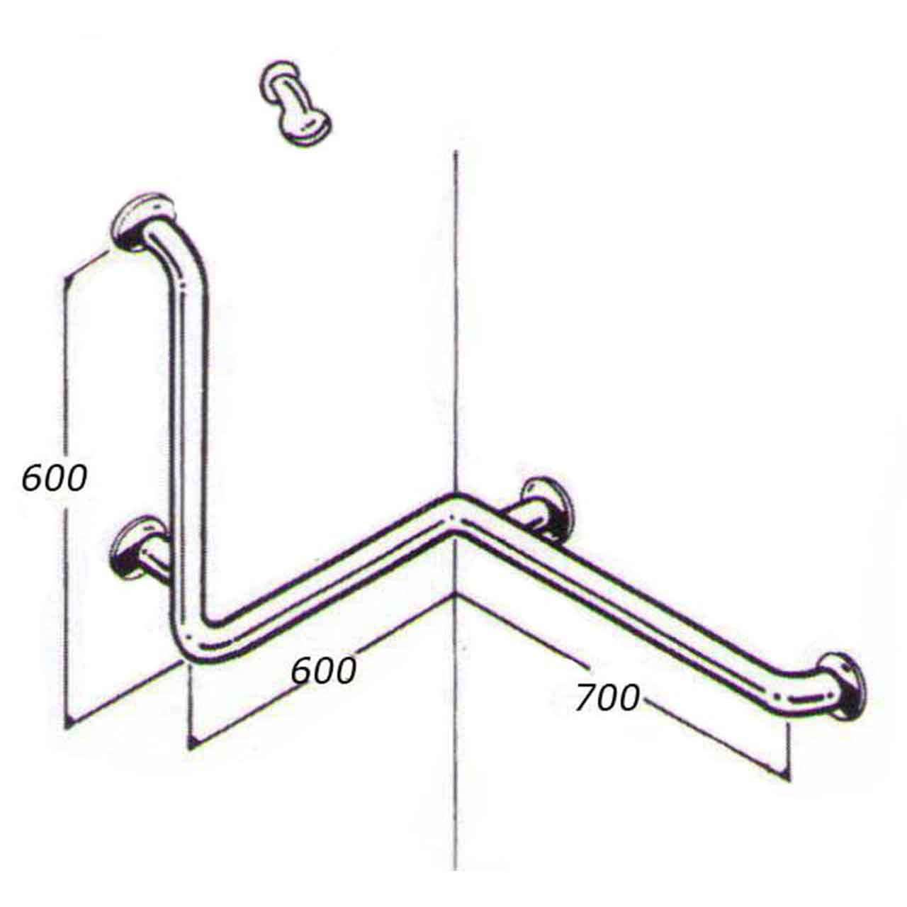 Shower Rail 32mm Stainless Type 019A Online Australia
